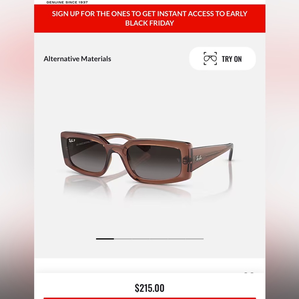 Ray-Ban KILIANE BIO-BASED polarized Women's Sunglasses with Brown Frame